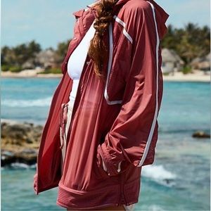 Free People Movement Windbreaker Track Jacket Athleisure Dusty Pink Size Small